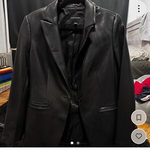 Banana republic vegan leather blazer